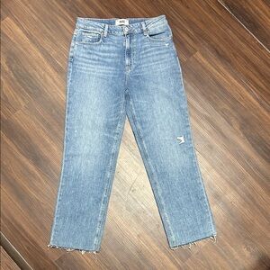 Paige Jeans: Sarah Straight Ankle in Caitlin Destructed Wash